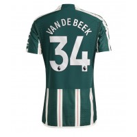 Koszulka piłkarska Manchester United Donny van de Beek #34 Strój wyjazdowy 2023-24 tanio Krótki Rękaw